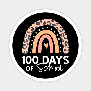 Leopard Rainbow 100 Days Yall 100Th Day Of School Teacher Magnet